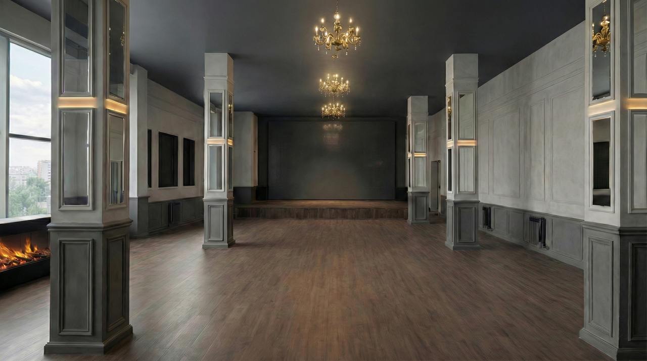 Зал с люстрами